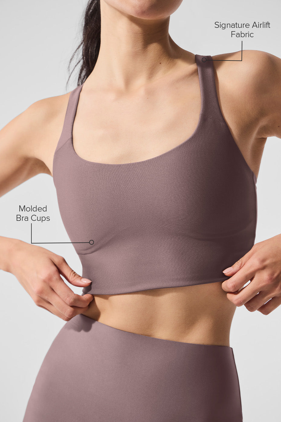 Airlift Sleek Bra Tank - Mushroom - Image 2