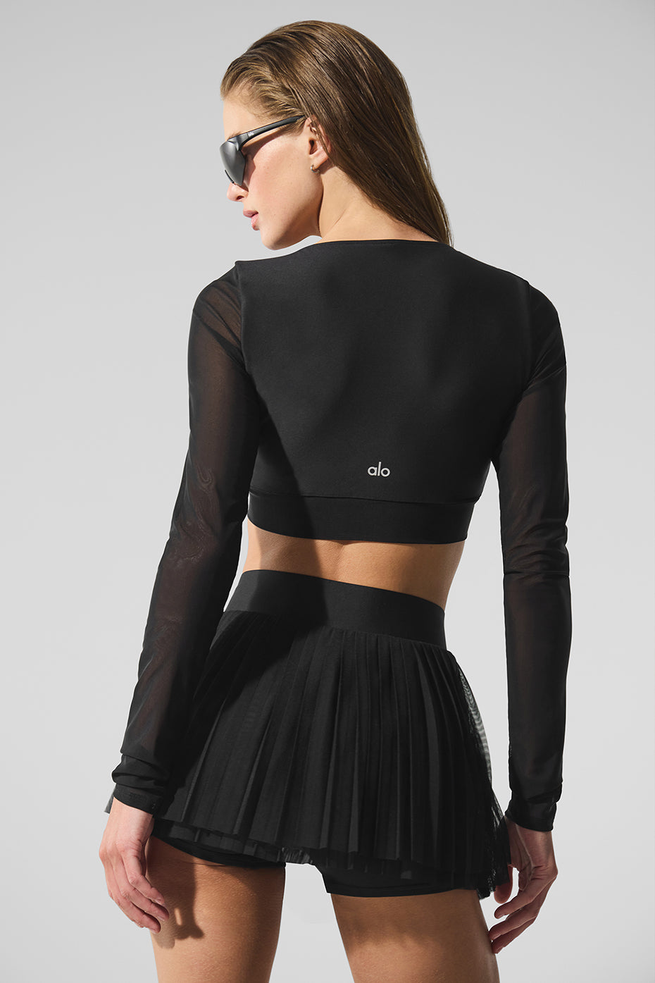 Airlift Mesh Divine Long Sleeve Bra - Black - Image 4