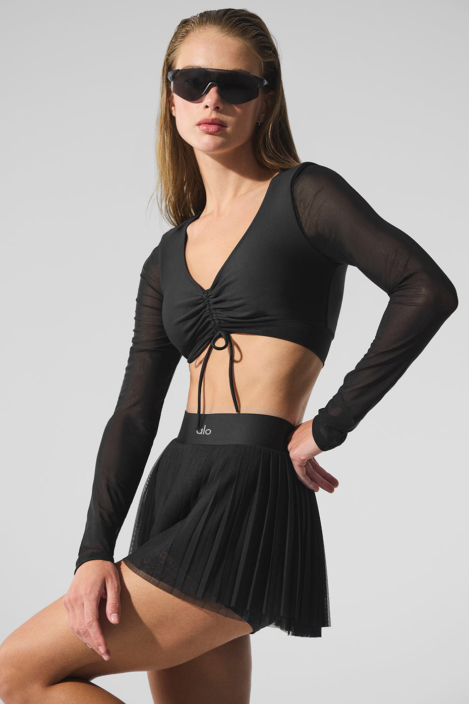 Airlift Mesh Divine Long Sleeve Bra - Black - Image 5