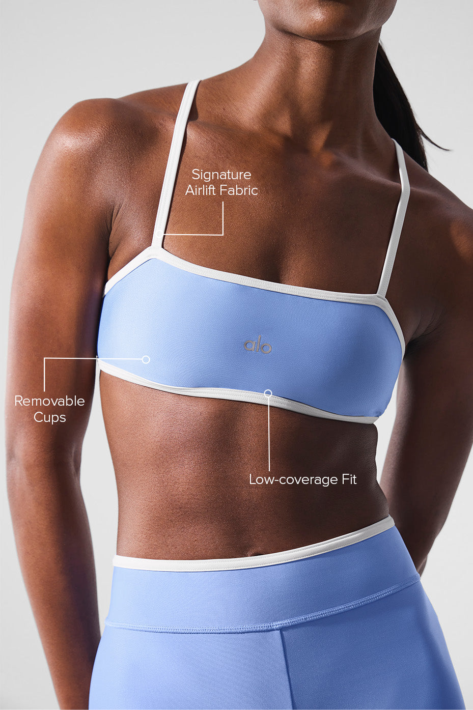 Airlift Charger Bra - Crystal Clear Blue/White - Image 2