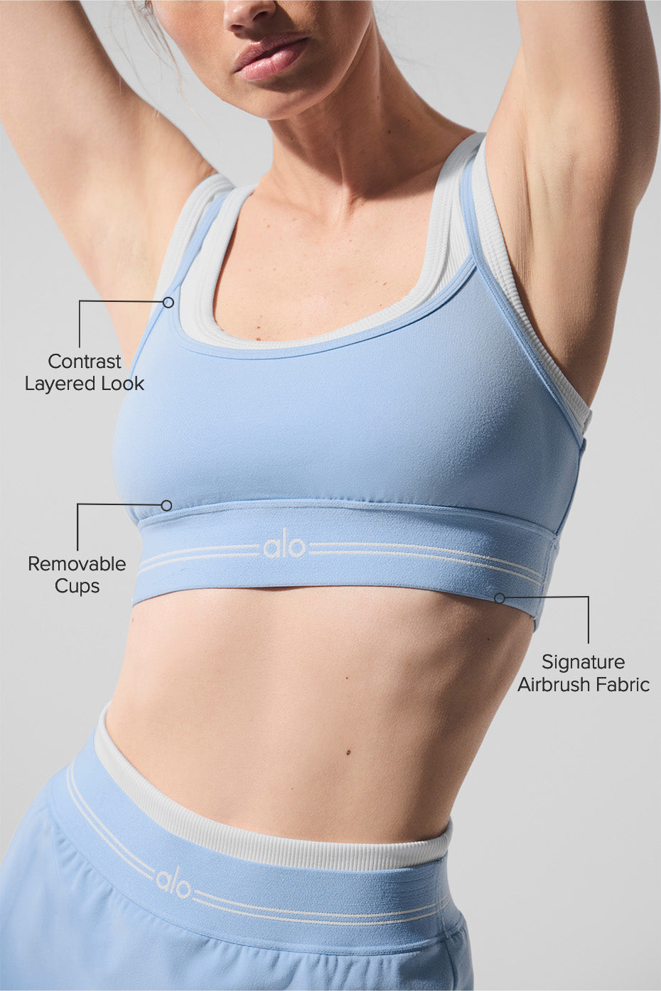 Airbrush Better Together Bra - Seashell Blue/White - Image 2